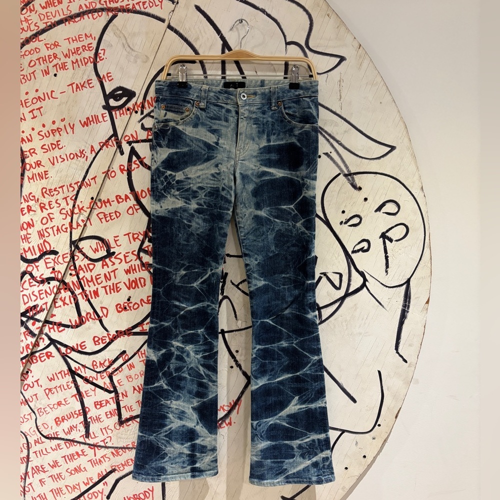 Vintage Atsuro Tayama Bleach Wash Flared Bootcut Jeans - Picture 2 of 11